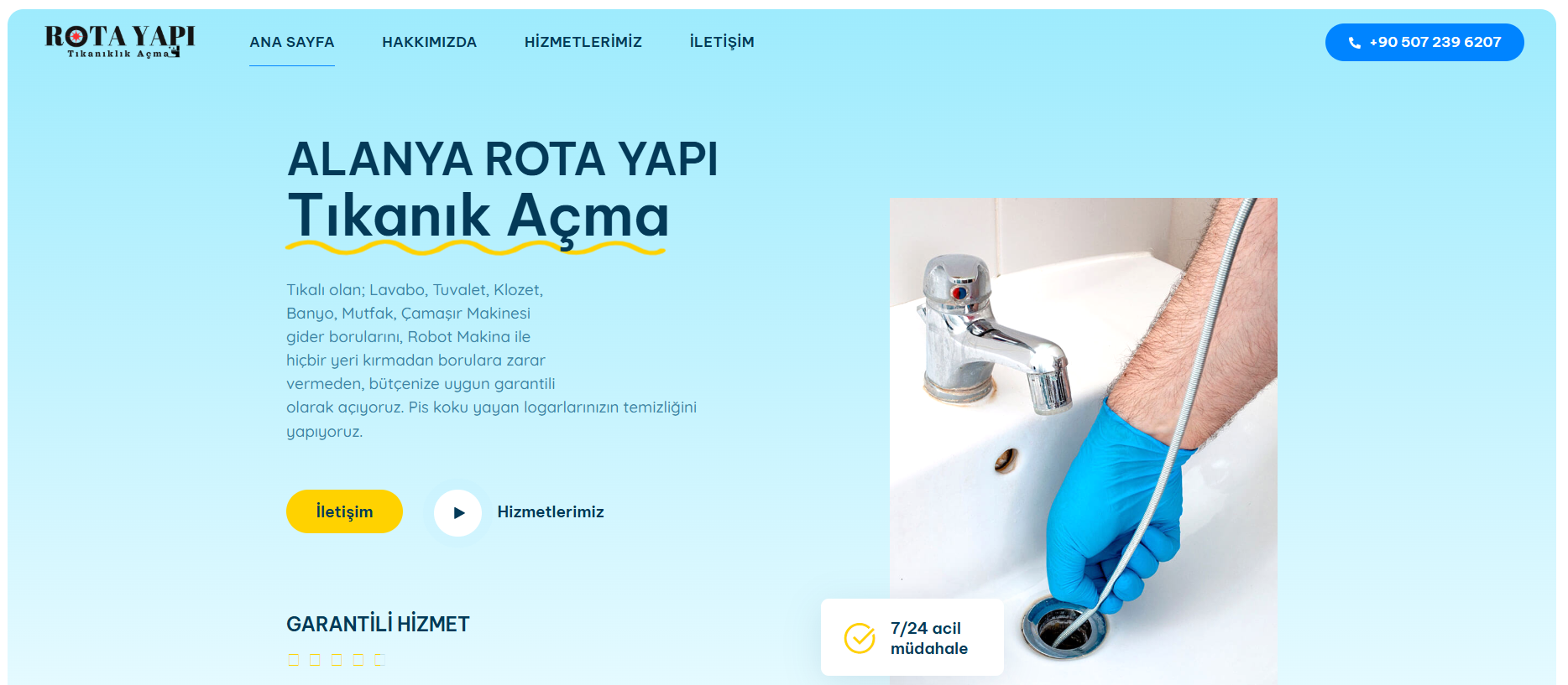 Tıkanık Açma Kurumsal Web sitemiz